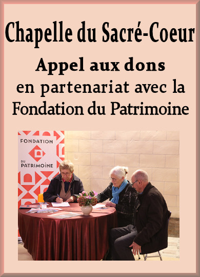 Signature d'une convention entre l'association "La chapelle des Arts" et la "Fondation du Patrimoine pour la réfection de la chapelle du Sacré-Coeur à Stenay